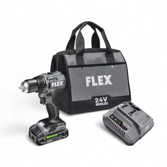 FLEX COMPACT 24-volt 1/2-in Keyless Brushless Cordless Drill ( 1 -Batteries Incl - Picture 1 of 11